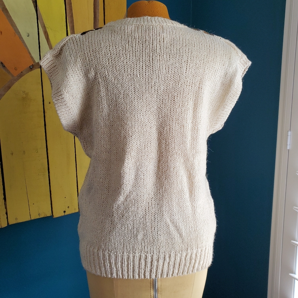 Vintage Earth Tone Sweater Silk Jaclyn Smith Wool - Picture 7 of 15